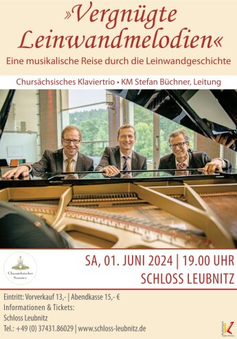Bild 3 Musikalische Leinwandgeschichte auf einem der bedeutendsten Herrensitze des Vogtlands präsentiert das Chursächsische Klaviertrio.