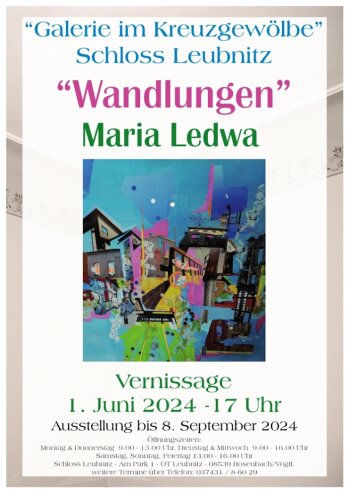 Bild 2 Kunst im Kreuzgewölbe: "Wandlungen" ist der Titel der neuen Ausstellung auf Schloss Leubnitz.